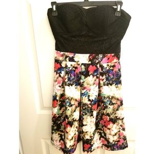 Floral Strapless Dress
